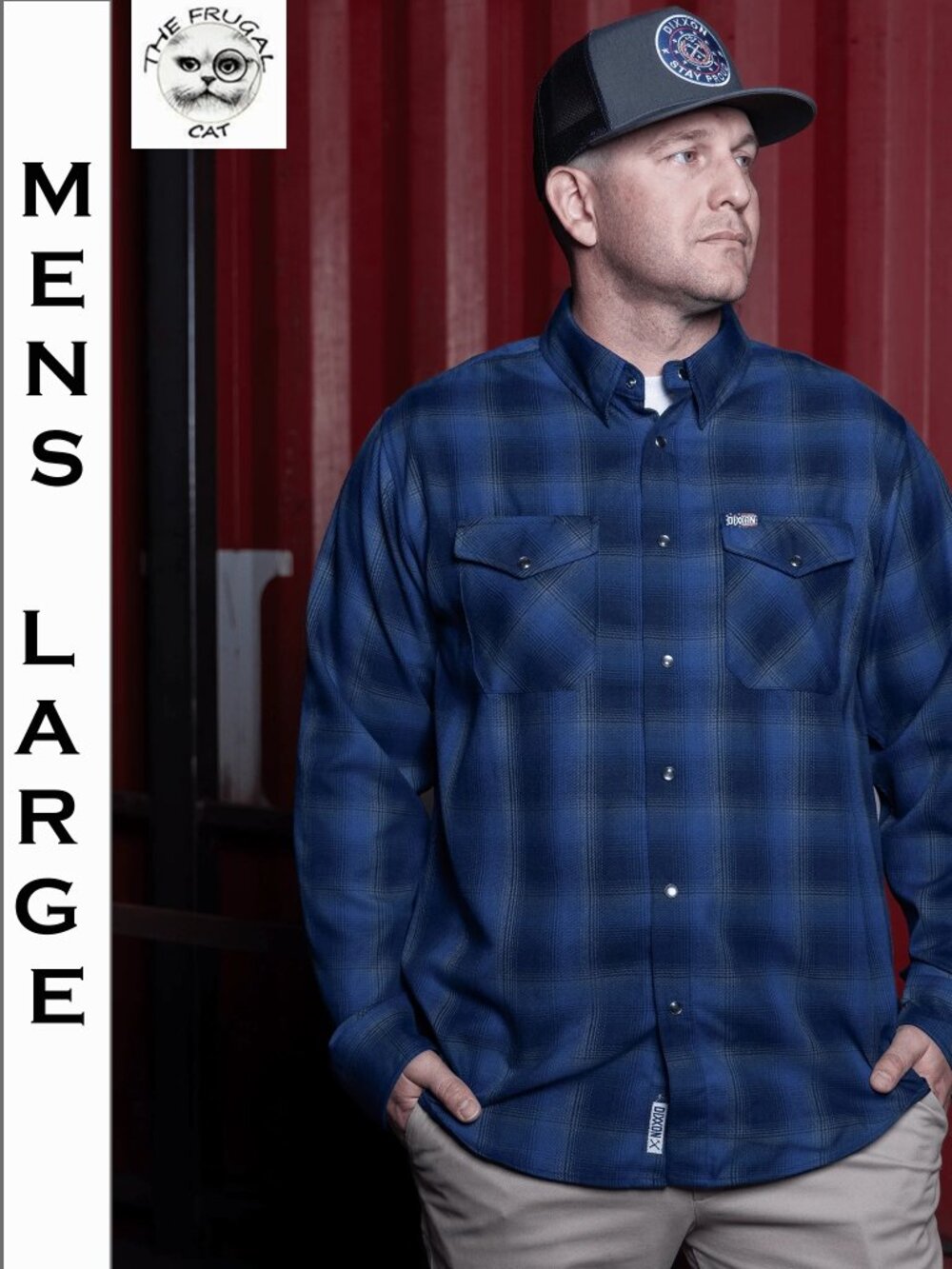 DIXXON FLANNEL - INTREPID Flannel Shirt Men's Large NAVY